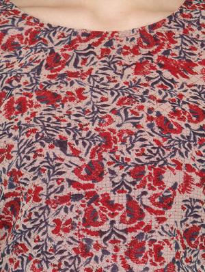 layered printed kurta with tassels - 14521495 - Standard Image - 4