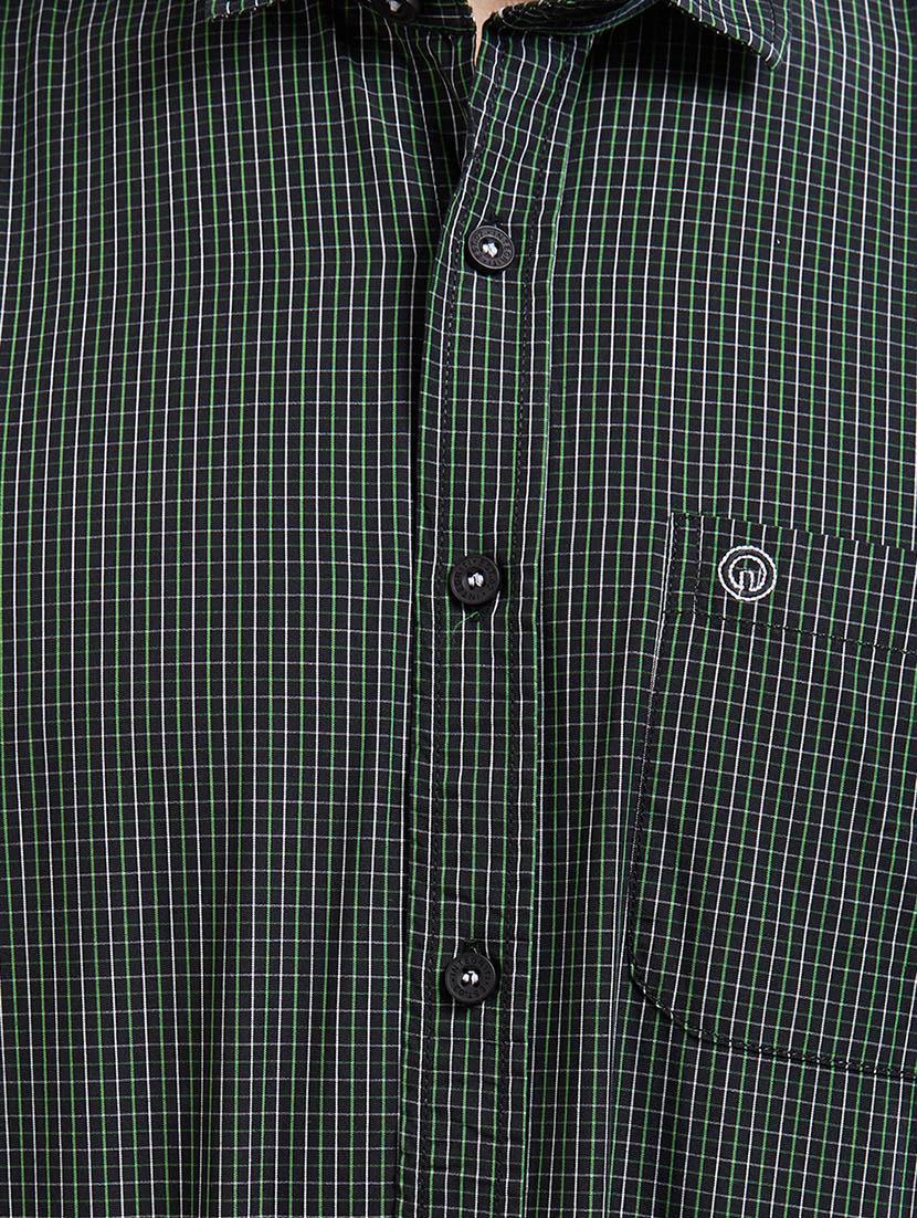 green cotton casual shirt - 14525726 - Zoom Image - 4