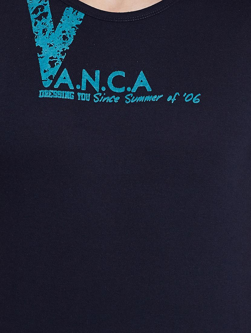 navy blue cotton t-shirt - 14526681 - Zoom Image - 4