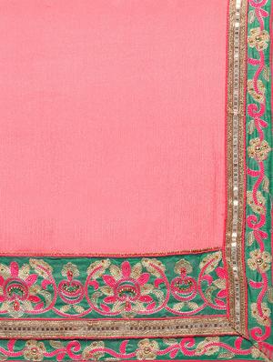 pink silk half & half saree with blouse - 14527232 - Standard Image - 4
