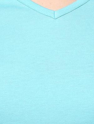 ruffled mesh sleeve solid top - 14527305 - Standard Image - 4