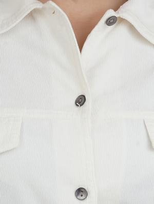 white cotton corduroy shirt - 14527843 - Standard Image - 4