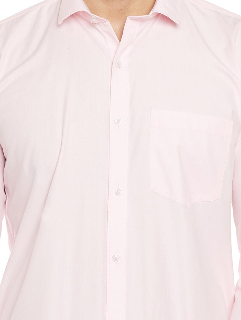 pink cotton blend casual shirt - 14527875 - Zoom Image - 4