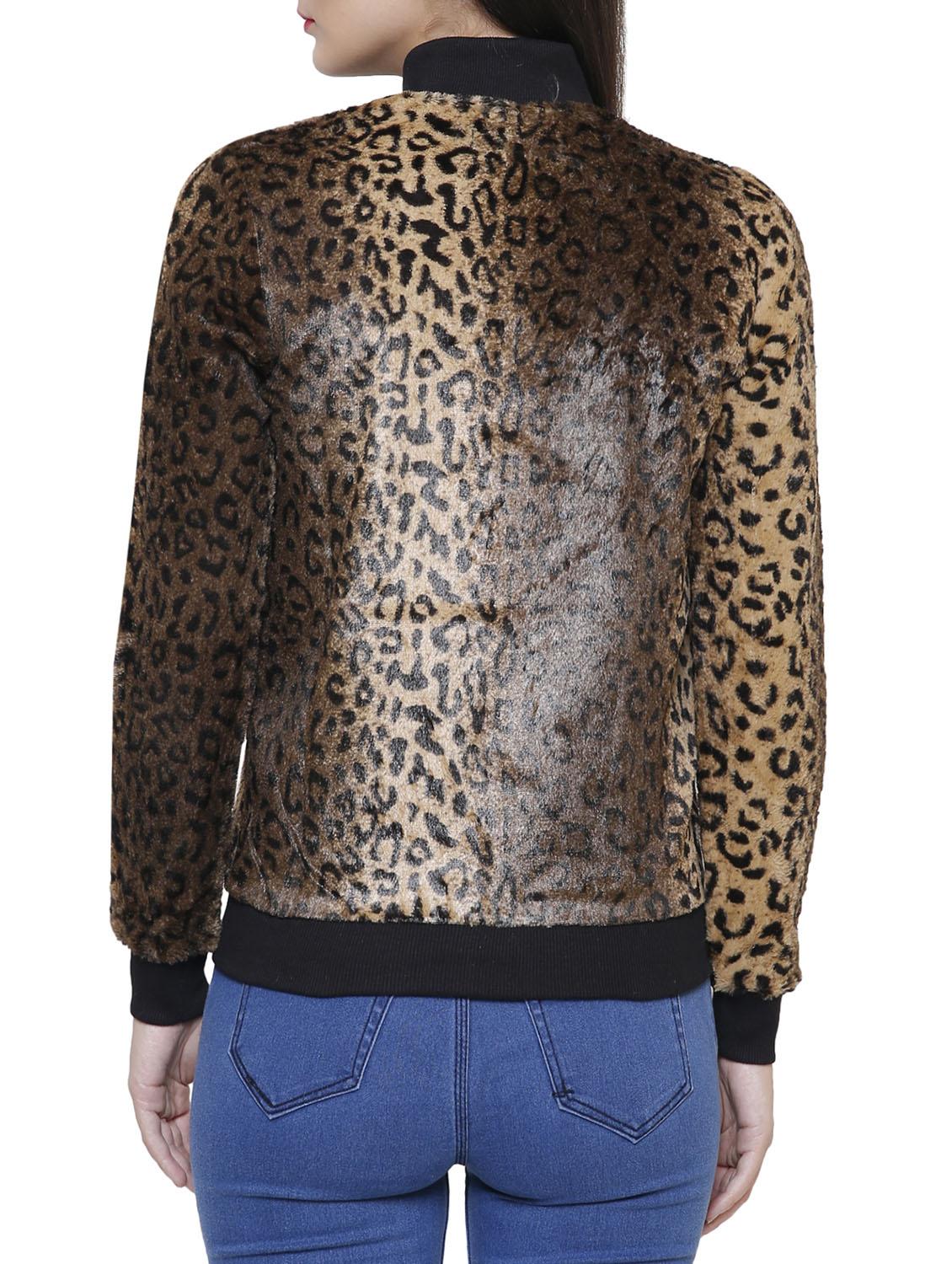 brown faux fur jacket - 14528492 - Zoom Image - 4