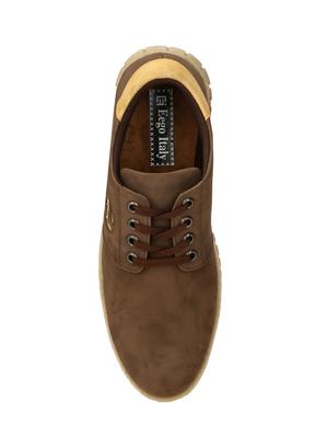 brown leatherette lace up shoe - 14528691 - Standard Image - 4