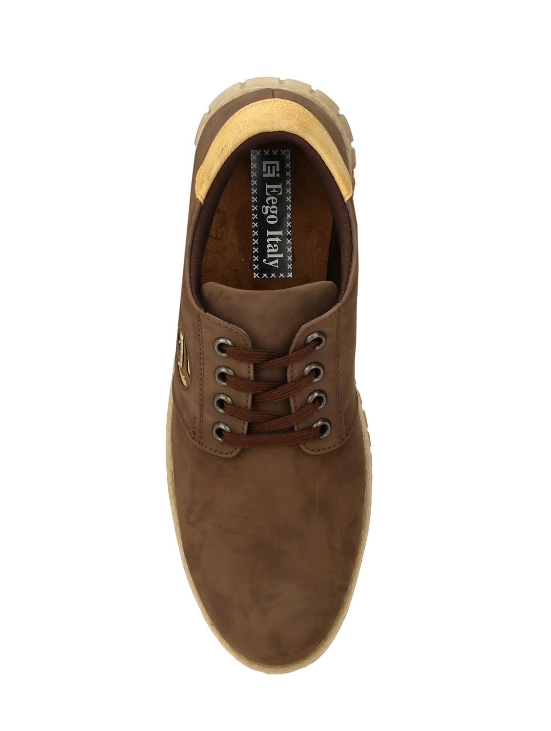 brown leatherette lace up shoe - 14528691 - Zoom Image - 4