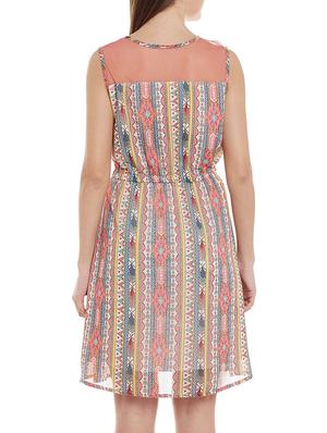 pink georgette blouson dress - 14528902 - Standard Image - 4