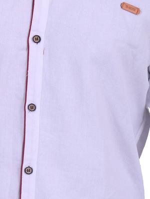 white cotton blend casual shirt - 14529096 - Standard Image - 4