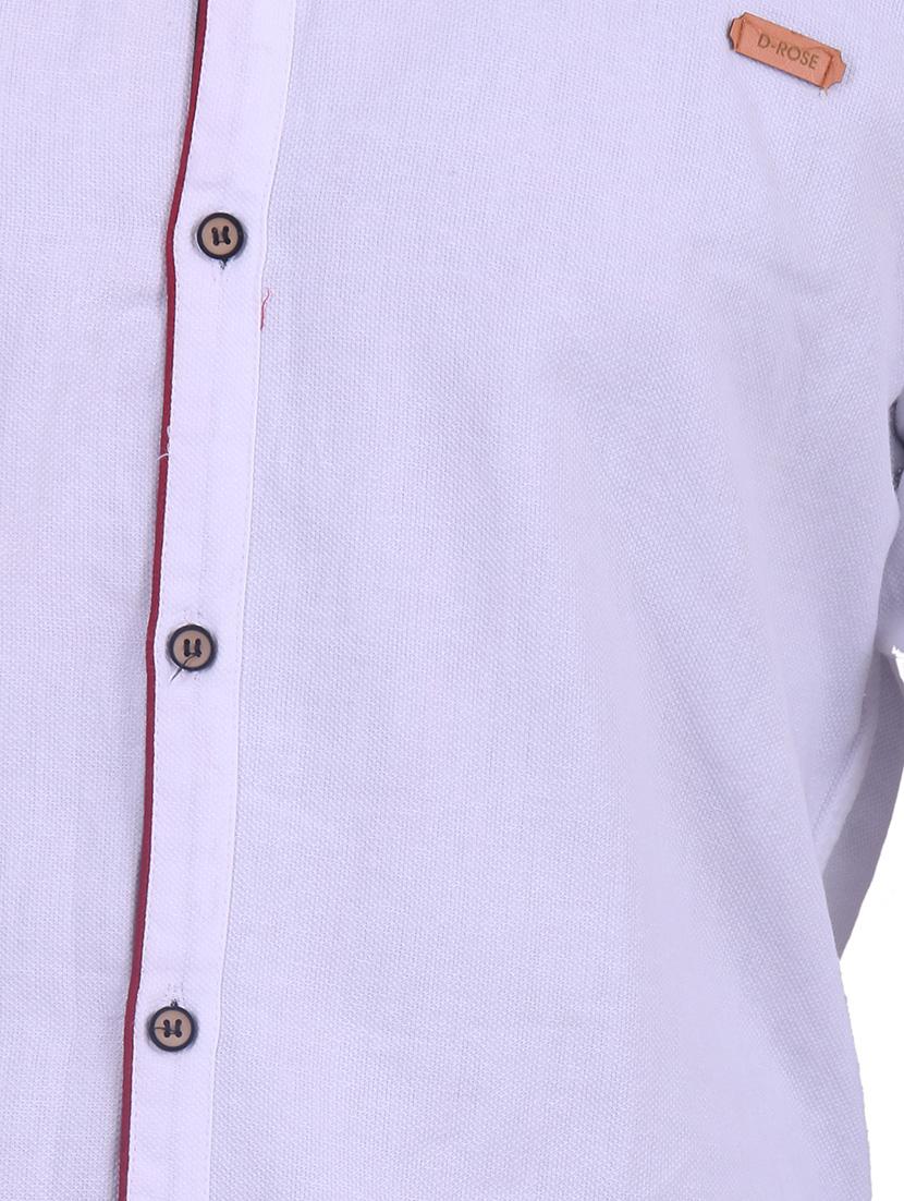 white cotton blend casual shirt - 14529096 - Zoom Image - 4