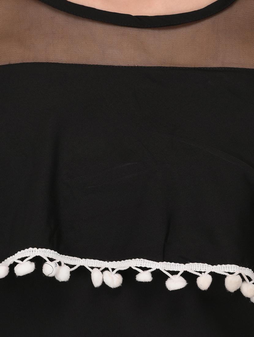 solid black rayon top - 14529179 - Zoom Image - 4