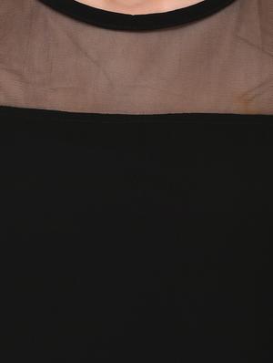 solid black georgette tunic - 14529183 - Standard Image - 4