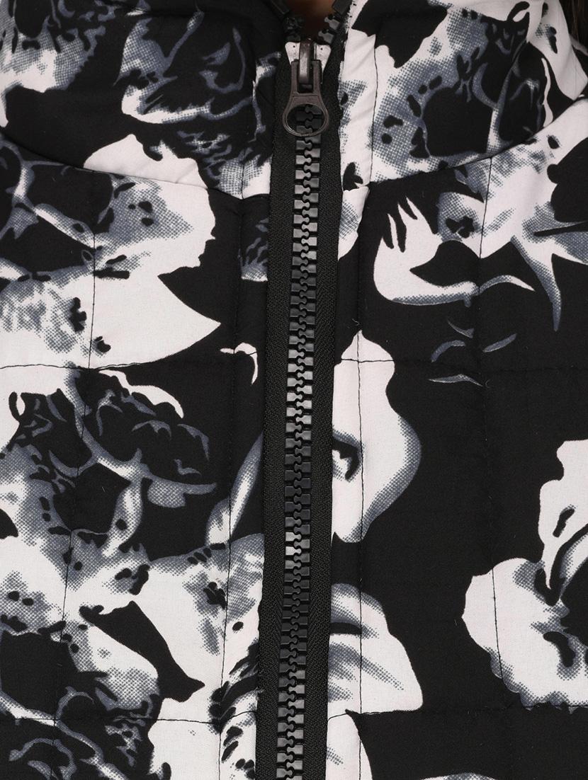 black printed gilet jacket - 14529187 - Zoom Image - 4