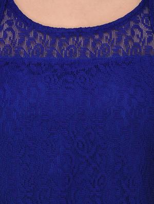 blue silk blend shift dress - 14529309 - Standard Image - 4