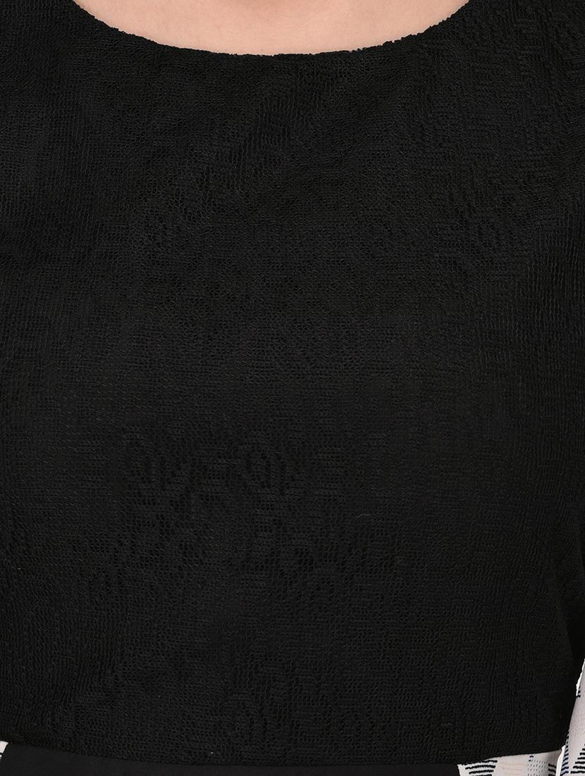 black printed a-line dress - 14529312 - Zoom Image - 4