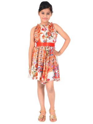 orange polyester frock - 14530302 - Standard Image - 4
