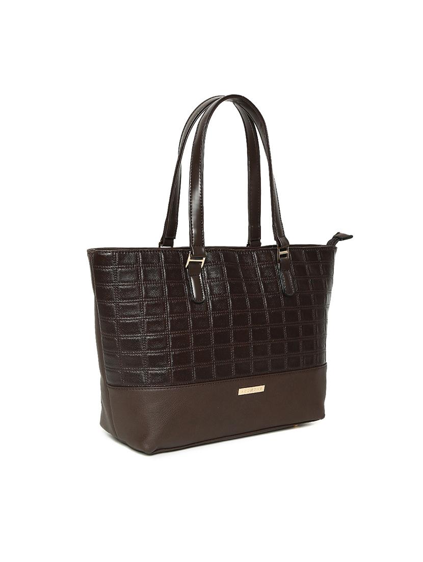 brown leatherette regular handbag - 14530322 - Zoom Image - 4