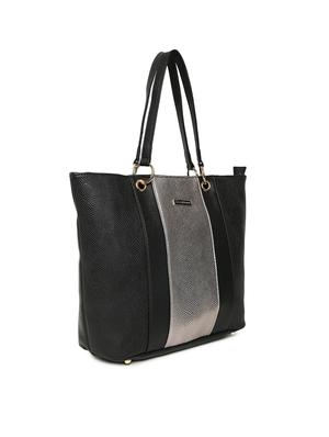 black leatherette regular handbag - 14530327 - Standard Image - 4