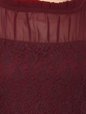 maroon solid maxi dress - 14531457 - Standard Image - 4