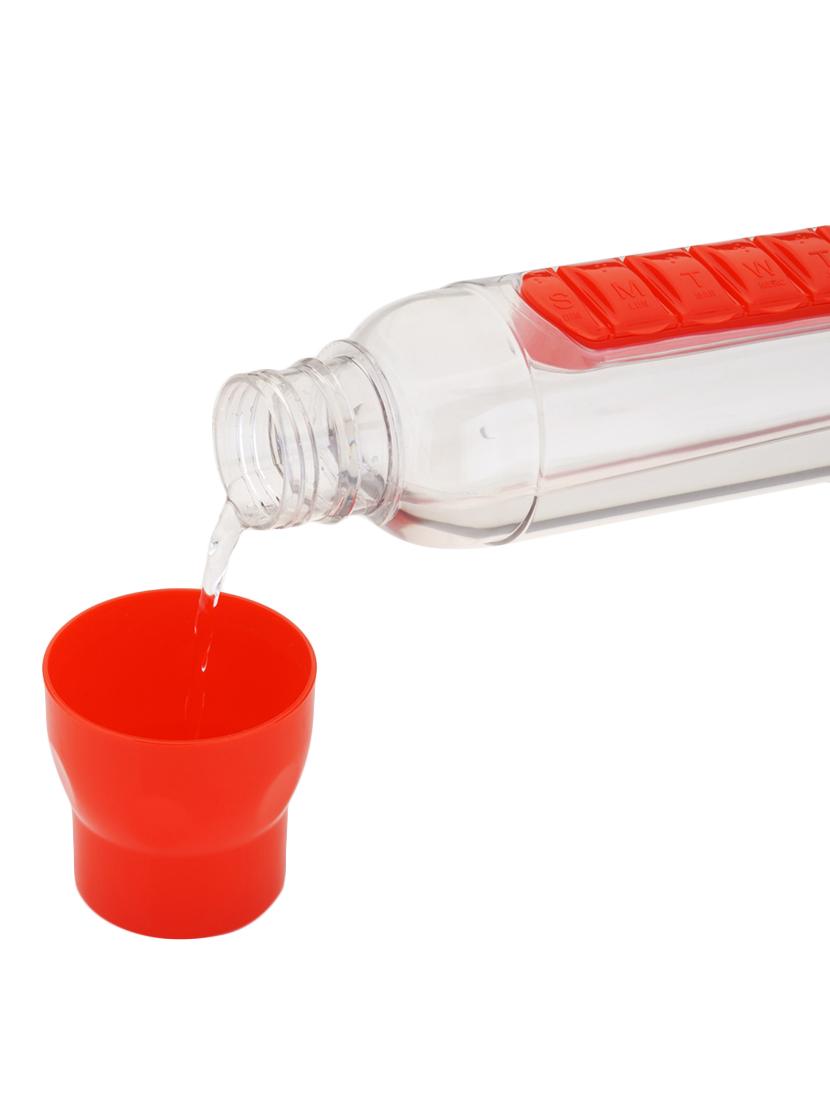 Combo of 2 pcs Red Pill Organizer Water Bottle each 700 ml - 14531516 - Zoom Image - 4