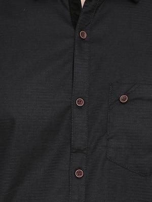 black cotton casual shirt - 14531669 - Standard Image - 4