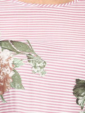 Floral boat neck flared top - 14531895 - Standard Image - 4