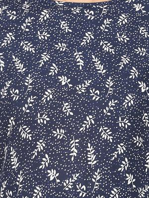 leaf print boat neck top - 14531896 - Standard Image - 4