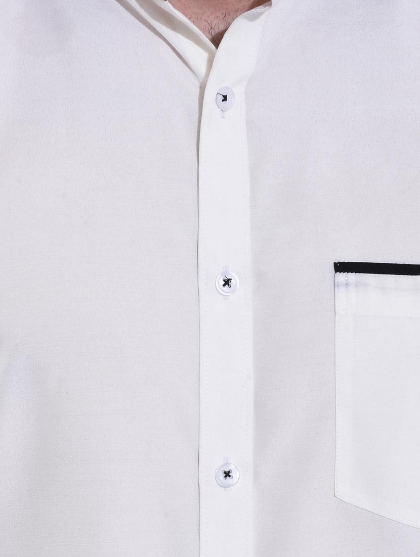 white cotton casual shirt - 14532794 - Zoom Image - 4