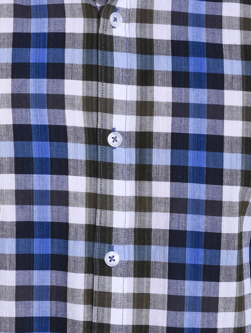 blue cotton casual shirt - 14532799 - Zoom Image - 4
