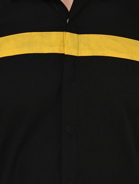 black cotton casual shirt - 14533923 - Zoom Image - 4