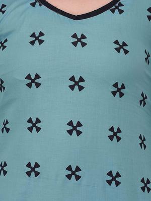 sky blue cotton kurta - 14536499 - Standard Image - 4