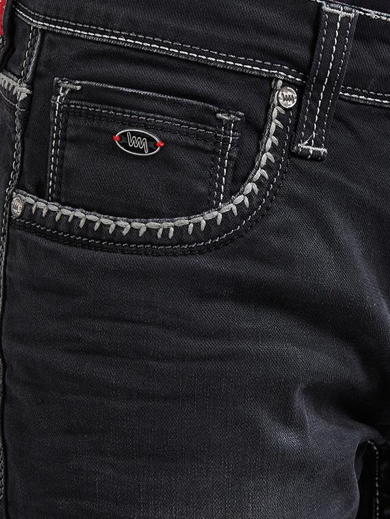 black cotton washed jeans - 14536502 - Zoom Image - 4