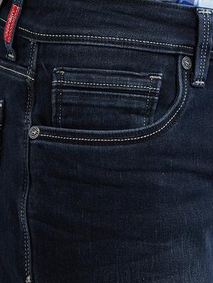 navy blue cotton washed jeans - 14536535 - Standard Image - 4