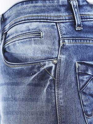 blue cotton blend washed jeans - 14537469 - Standard Image - 4