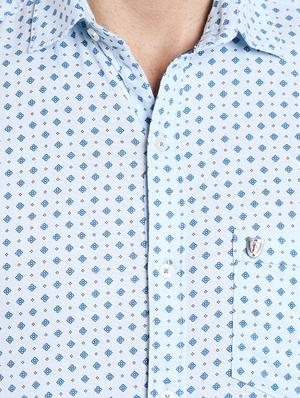 blue cotton casual shirt - 14537505 - Standard Image - 4