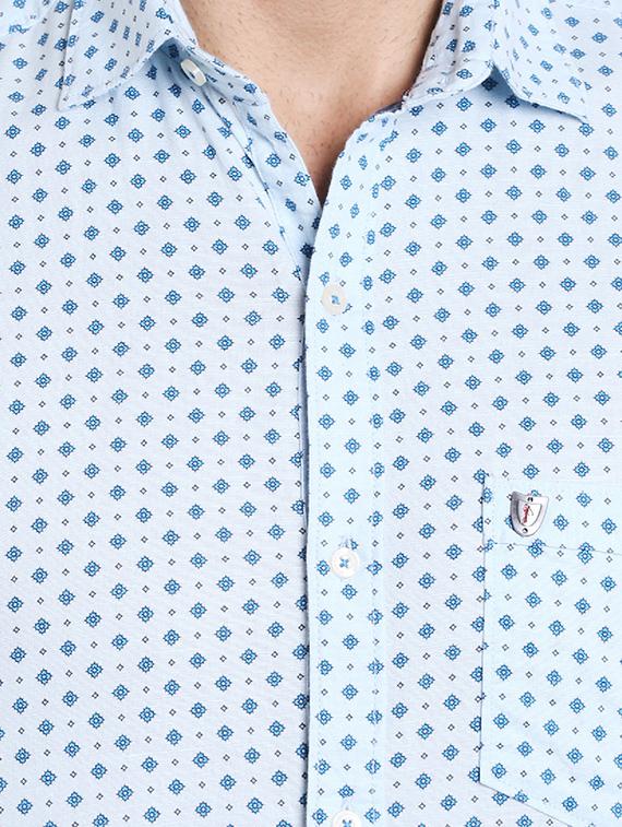 blue cotton casual shirt - 14537505 - Zoom Image - 4