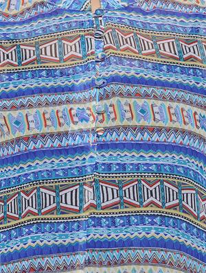 blue printed asymmetric tunic - 14539532 - Standard Image - 4