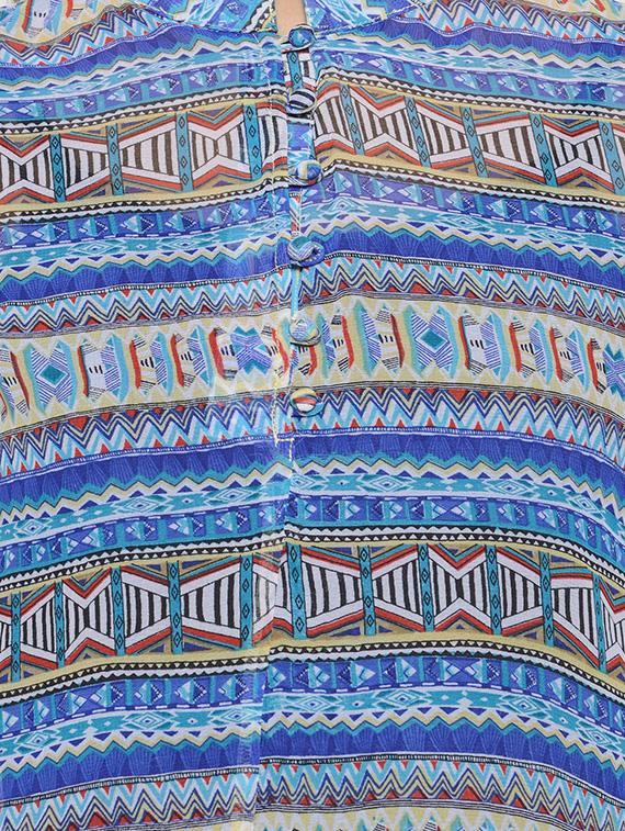 blue printed asymmetric tunic - 14539532 - Zoom Image - 4
