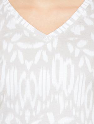 white printed cotton top - 14539537 - Standard Image - 4