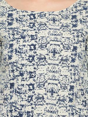 white printed crepe top - 14539541 - Standard Image - 4