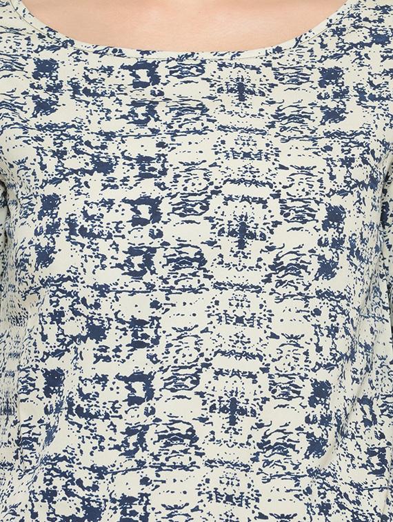 white printed crepe top - 14539541 - Zoom Image - 4