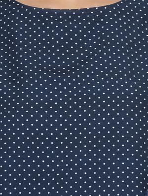 blue printed crepe top - 14539550 - Standard Image - 4