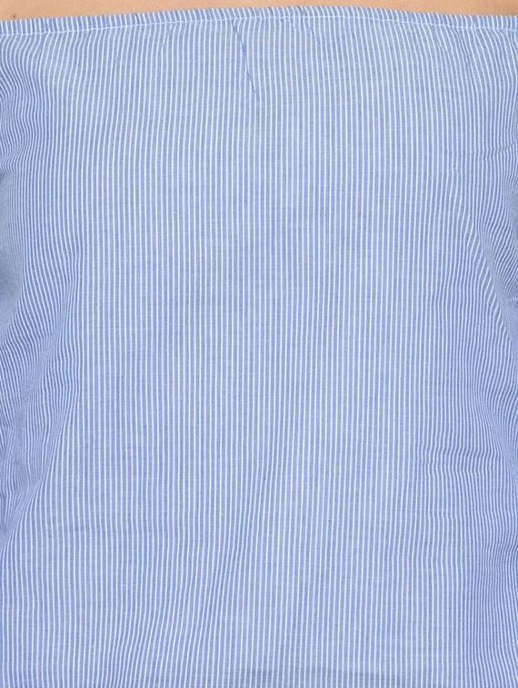 blue off shoulder top - 14539557 - Zoom Image - 4