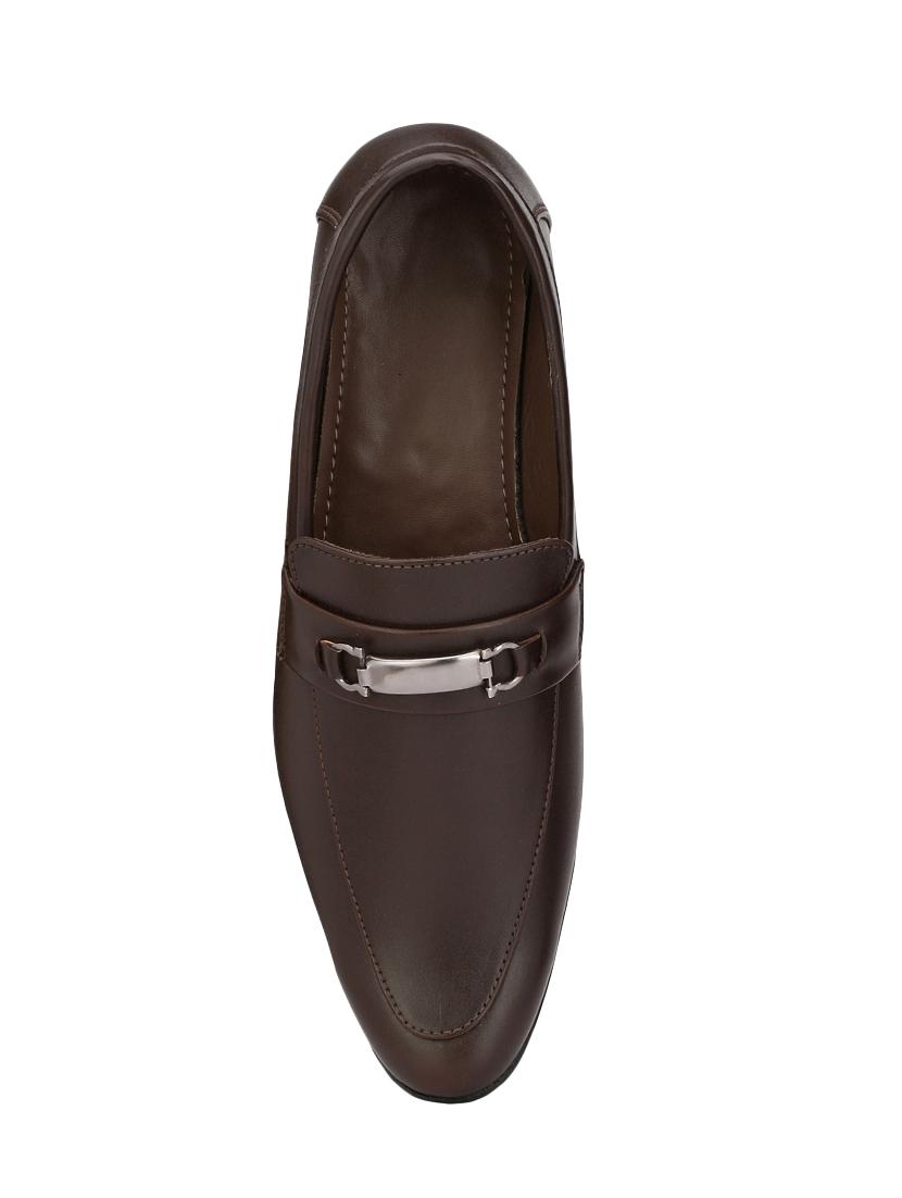brown leatherette formal slip on - 14539927 - Zoom Image - 4
