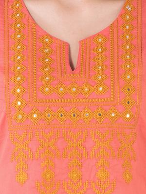 Embroidered straight kurta - 14540546 - Standard Image - 4