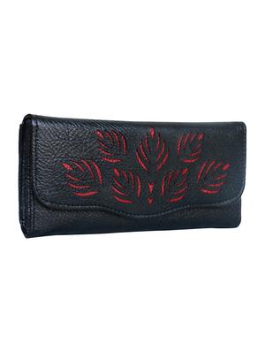 black leatherette regular clutch - 14540591 - Standard Image - 4