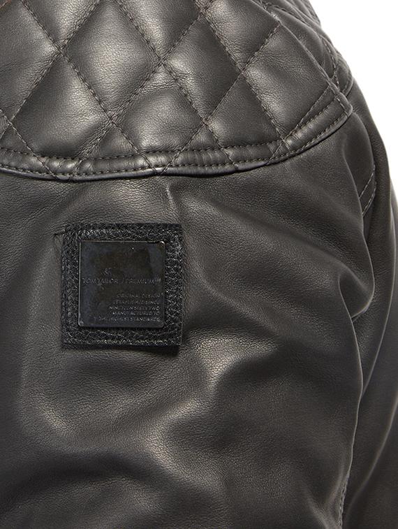 grey leatherette biker jacket - 14541181 - Zoom Image - 4