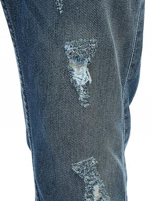blue cotton blend plain jeans - 14542056 - Standard Image - 4