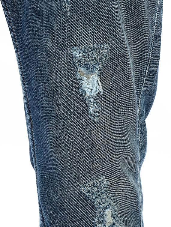 blue cotton blend plain jeans - 14542056 - Zoom Image - 4