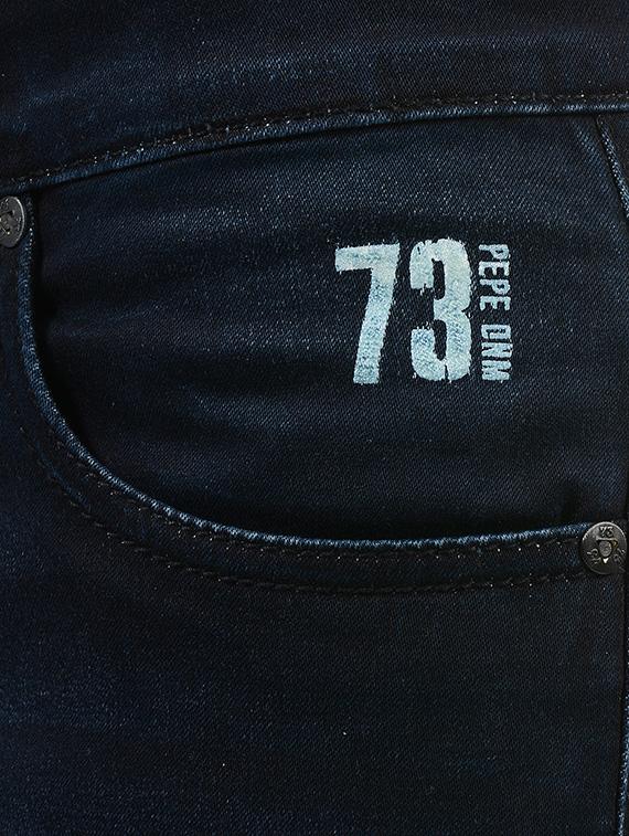 blue cotton washed jeans - 14542087 - Zoom Image - 4