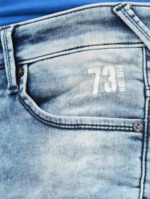 blue cotton washed jeans - 14542113 - Standard Image - 4